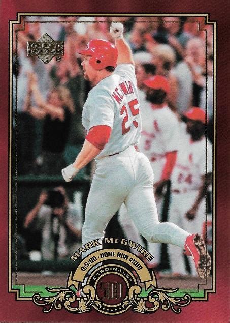 1999 UPPER DECK MARK McGWIRE 500 HOME RUN COMMEMORATIVE Sets consists of 30 cards Celebrating Mark McGwire most memorable Home Runs Product information. . Mark mcgwire upper deck